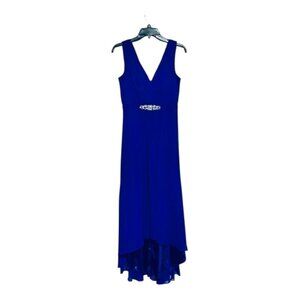 Eliza J Royal Blue Grecian High-Low Prom Dress